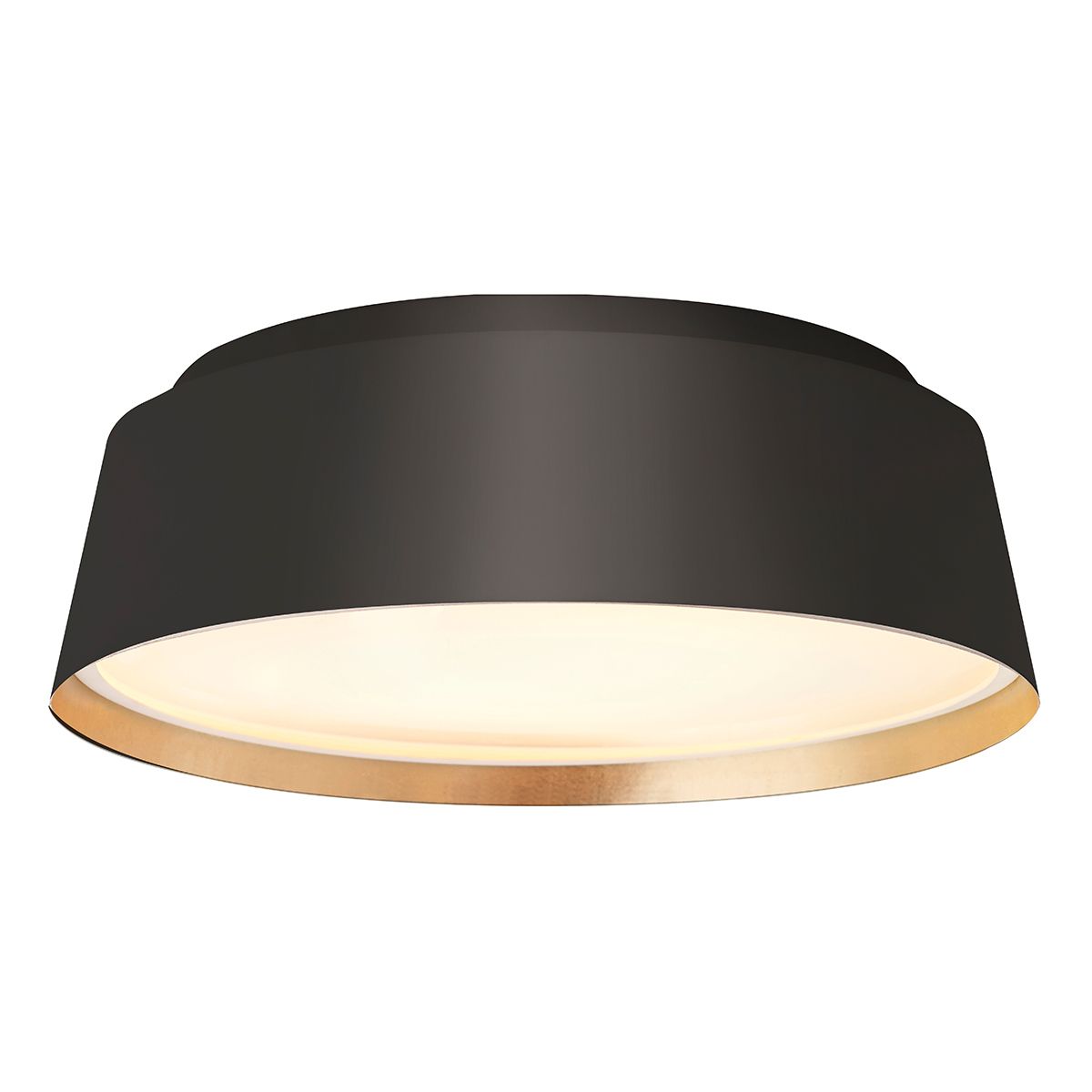 Midnight Black Asher 3-Light Elegant Flush Ceiling Fixture