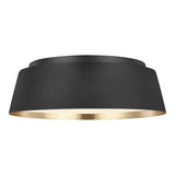 Midnight Black Asher 3-Light Elegant Flush Ceiling Fixture