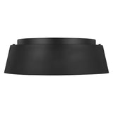 Midnight Black Asher 3-Light Elegant Flush Ceiling Fixture