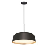Midnight Black Asher 5-Light Pendant with Gold Leaf Interior