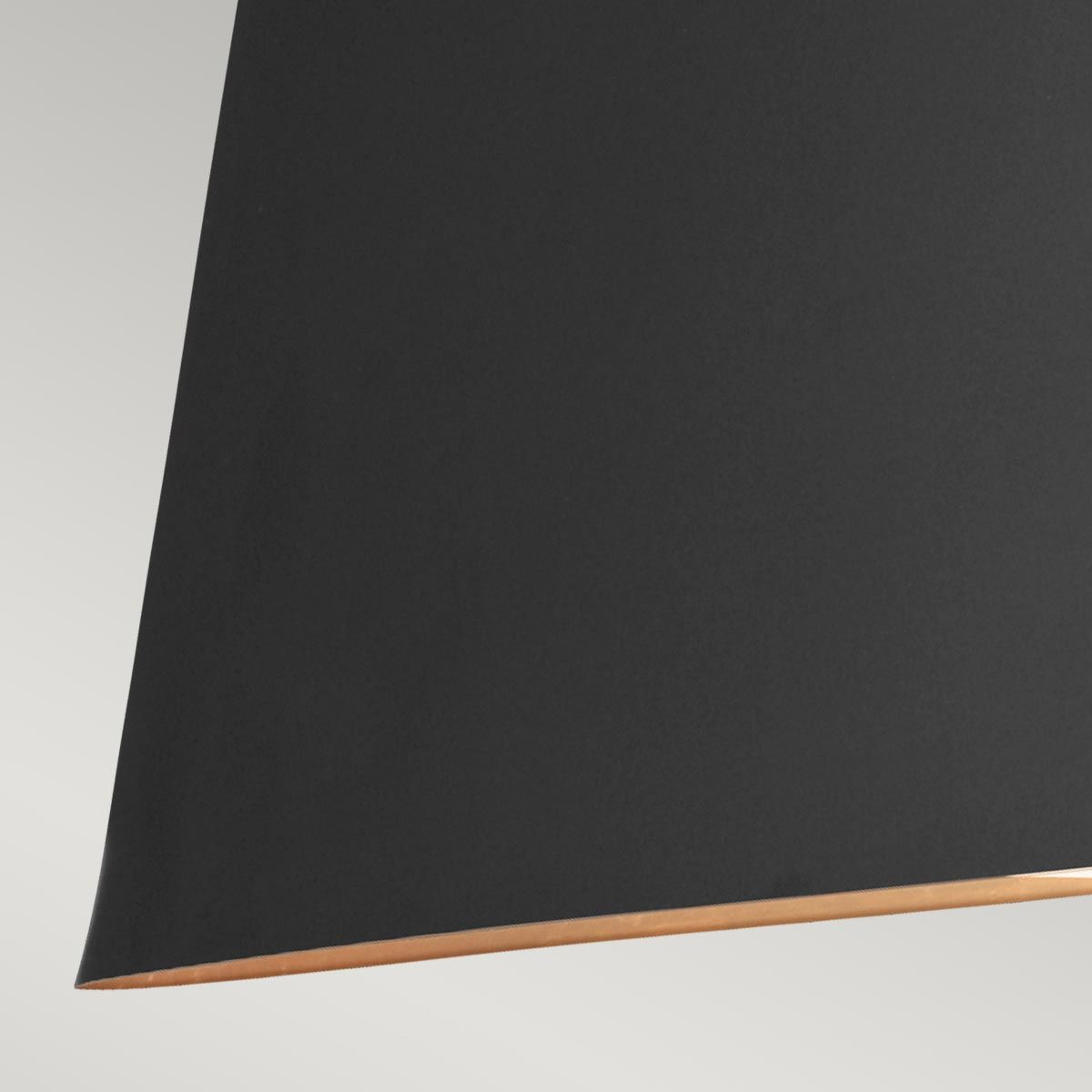 Midnight Black Asher 5-Light Pendant with Gold Leaf Interior