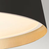 Midnight Black Asher 5-Light Pendant with Gold Leaf Interior