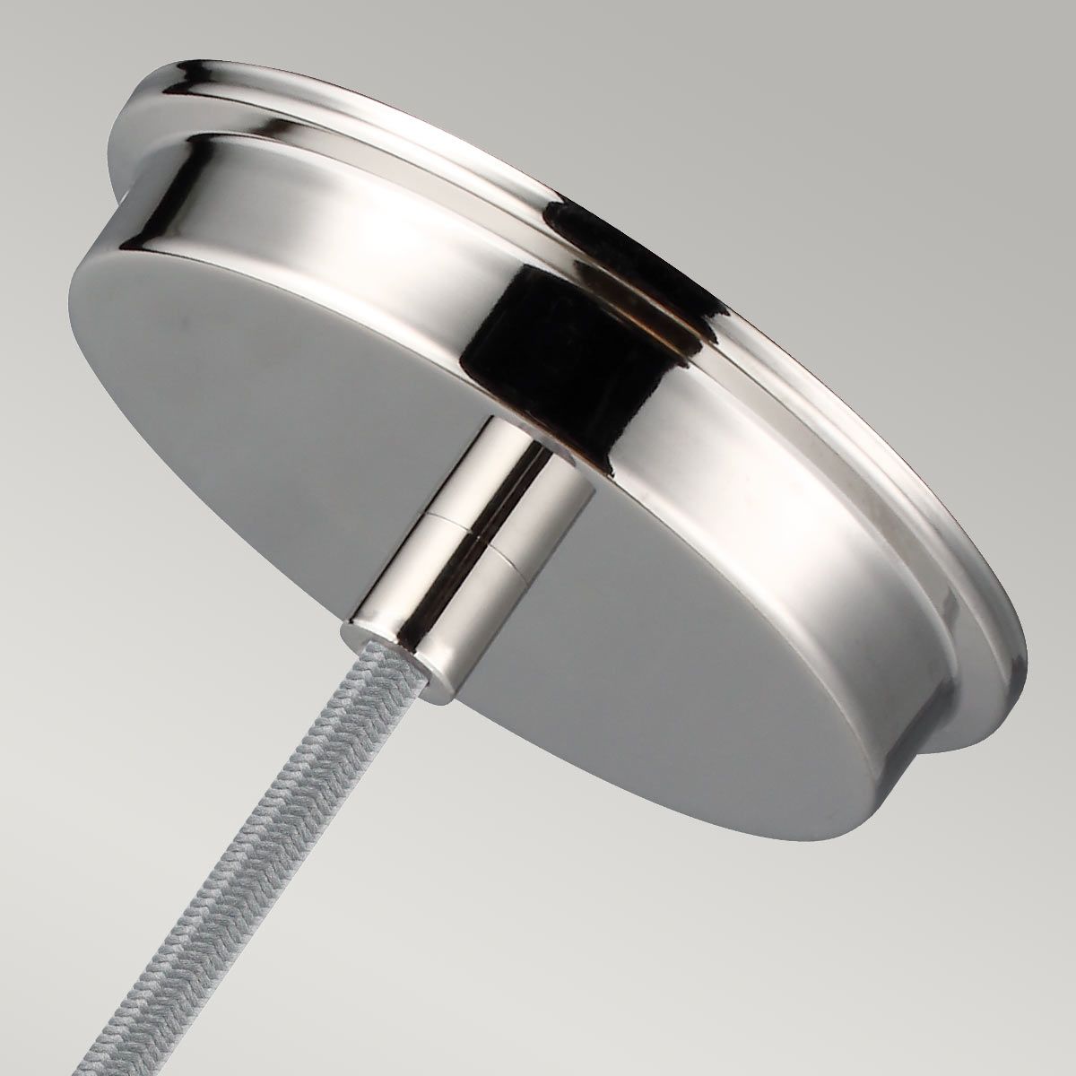 Baskin Modern Glass & Nickel Pendant Light, 254mm