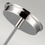 Baskin Modern Glass & Nickel Pendant Light, 254mm