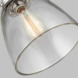 Baskin Modern Glass and Nickel Dome Pendant Light, 228mm