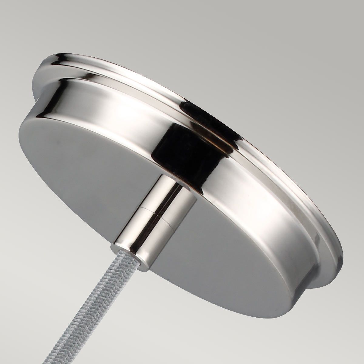 Baskin Modern Glass and Nickel Dome Pendant Light, 228mm