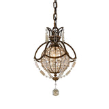 Opulent Bellini Crystal Sphere Chandelier in Aged Bronze Elegance