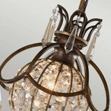 Opulent Bellini Crystal Sphere Chandelier in Aged Bronze Elegance