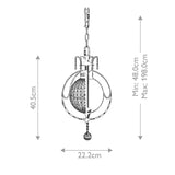 Opulent Bellini Crystal Sphere Chandelier in Aged Bronze Elegance