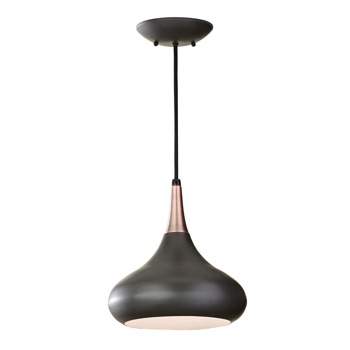 Sleek Black and Copper Retro Pendant Light