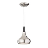 Beso Contemporary Brushed Nickel Mini Pendant Light