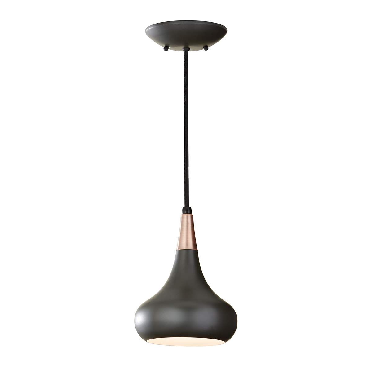 Contemporary Black and Copper Mini Pendant Light