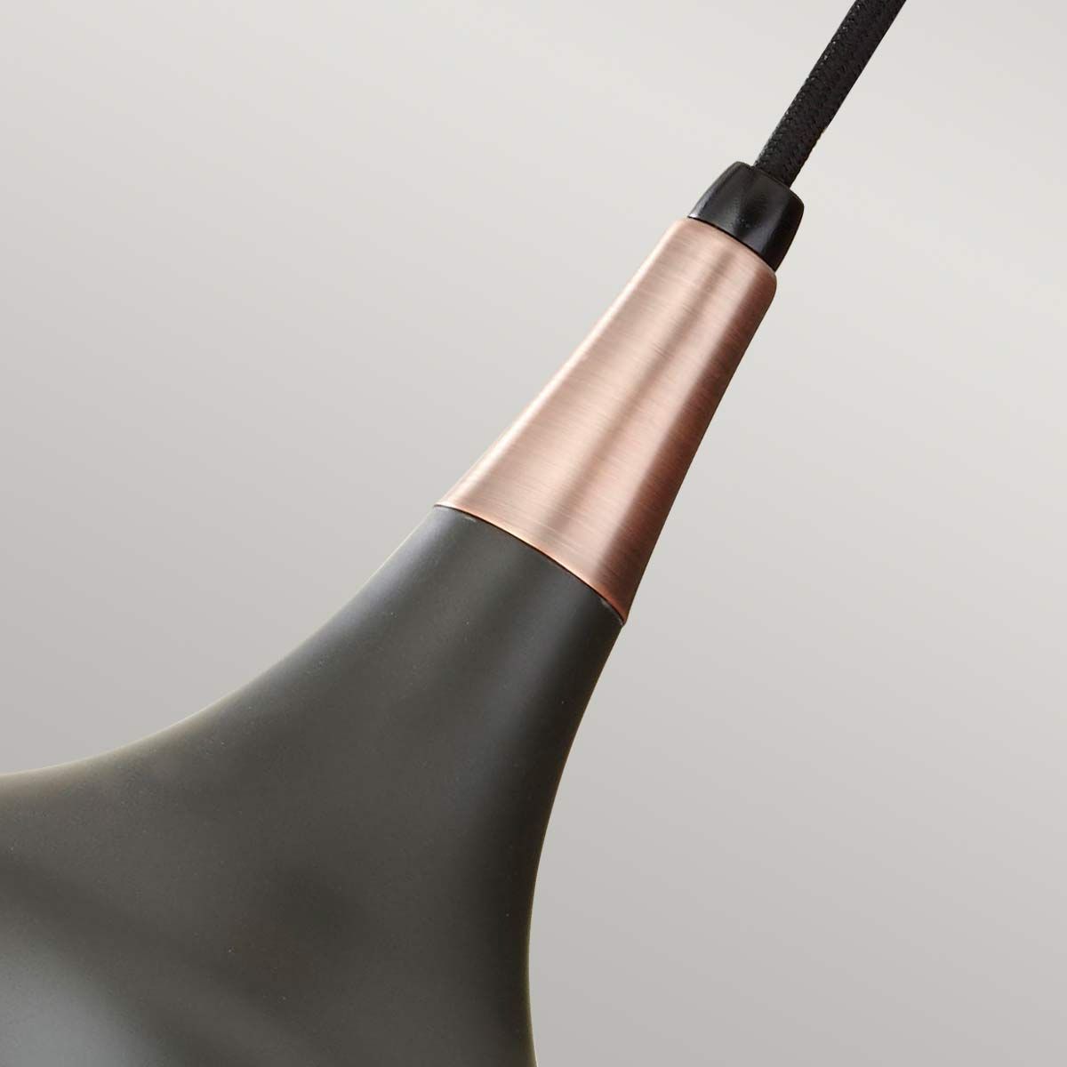 Contemporary Black and Copper Mini Pendant Light