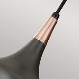Contemporary Black and Copper Mini Pendant Light