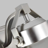 Boynton Coastal-Style Exterior Wall Lantern in Brushed Steel Finish
