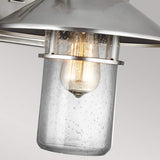 Boynton Coastal-Style Exterior Wall Lantern in Brushed Steel Finish