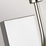 Brianna Polished Nickel Wall Sconce with White Linen Shade