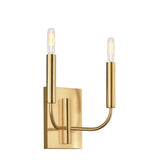 Brianna Elegant Dual Wall Sconce in Burnished Brass