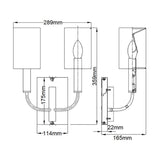 Brianna Elegant Dual Wall Sconce in Burnished Brass