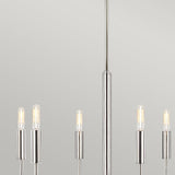 Brianna 6 lt Chandelier Polished Nickel