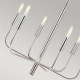 Brianna 6 lt Chandelier Polished Nickel