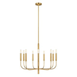 Brianna Modern Elegance 9-Light Chandelier in Burnished Brass