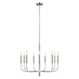 Brianna Chandelier in Polished Nickel - 9-Light Modern Elegance
