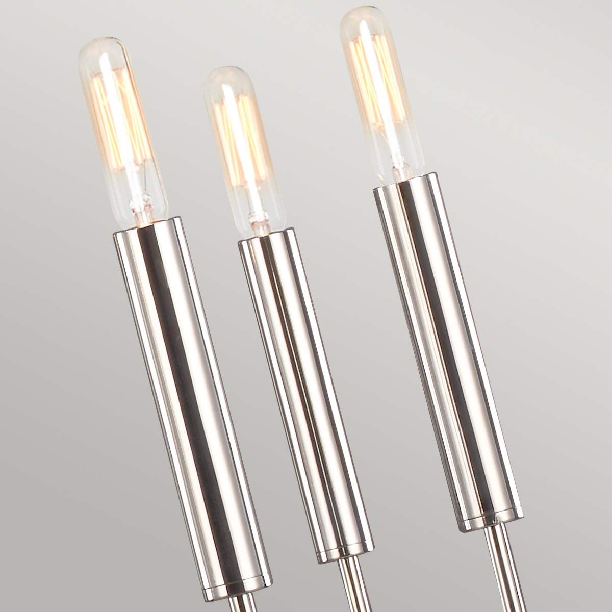Brianna Chandelier in Polished Nickel - 9-Light Modern Elegance