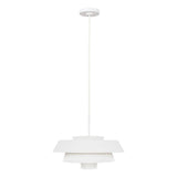 Brisbin Matte White Three-Tier Pendant Light