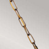 Contemporary Brushed Brass and Matte Black Industrial Pendant Light