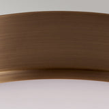 Brushed Brass Flush Ceiling Light with Opal Glass Shade