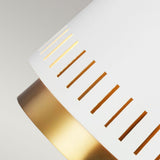 Carter Modern White Pendant Light with Perforated Details