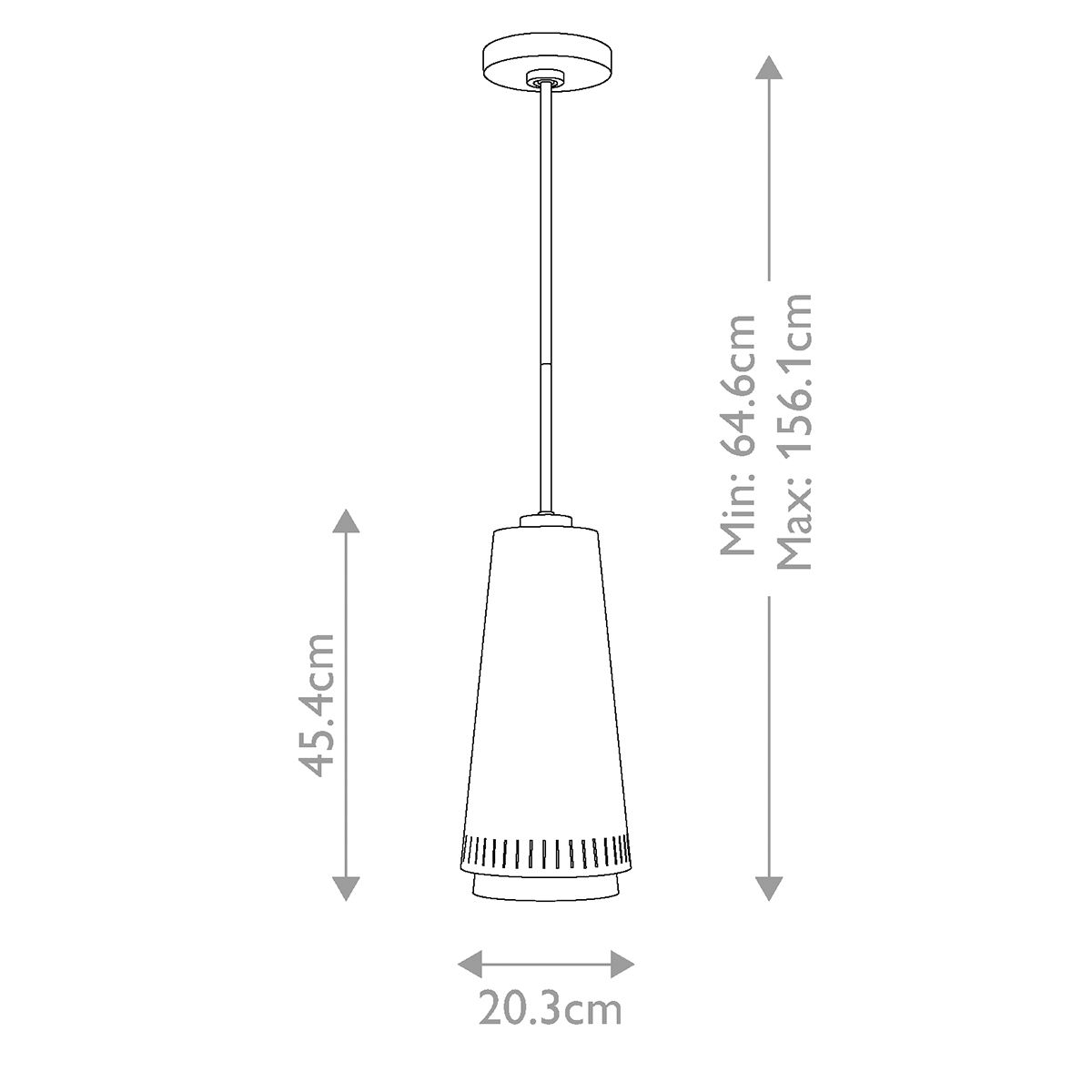 Carter Modern White Pendant Light with Perforated Details