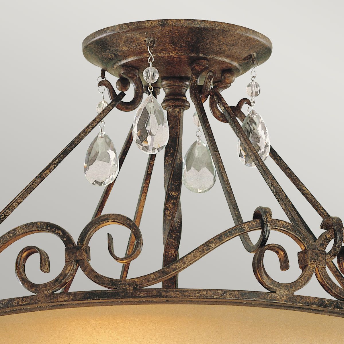 Chateau Dual-Light Mocha Bronze Ceiling Fixture