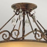 Chateau Dual-Light Mocha Bronze Ceiling Fixture