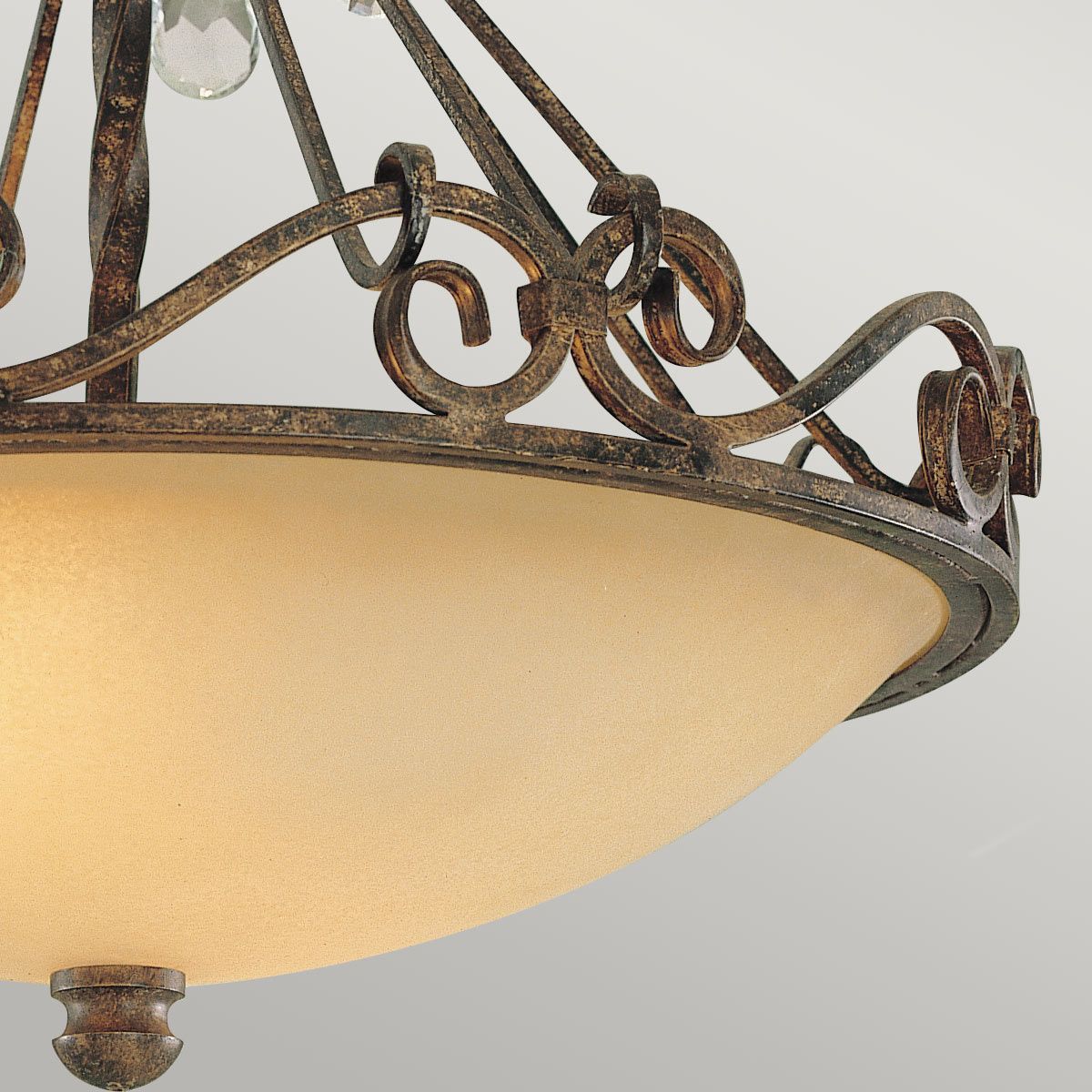 Chateau Dual-Light Mocha Bronze Ceiling Fixture