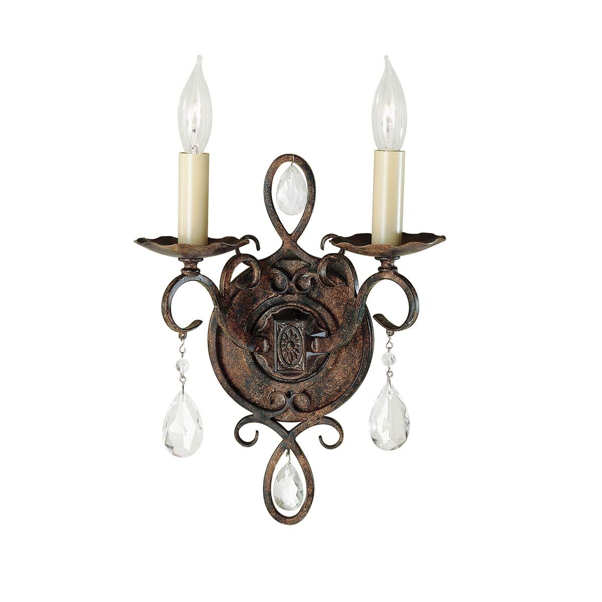 Chateau Mocha Bronze Dual-Light Wall Sconce