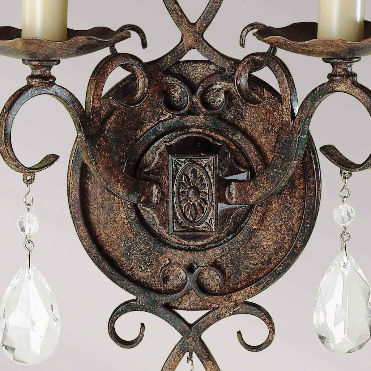 Chateau Mocha Bronze Dual-Light Wall Sconce