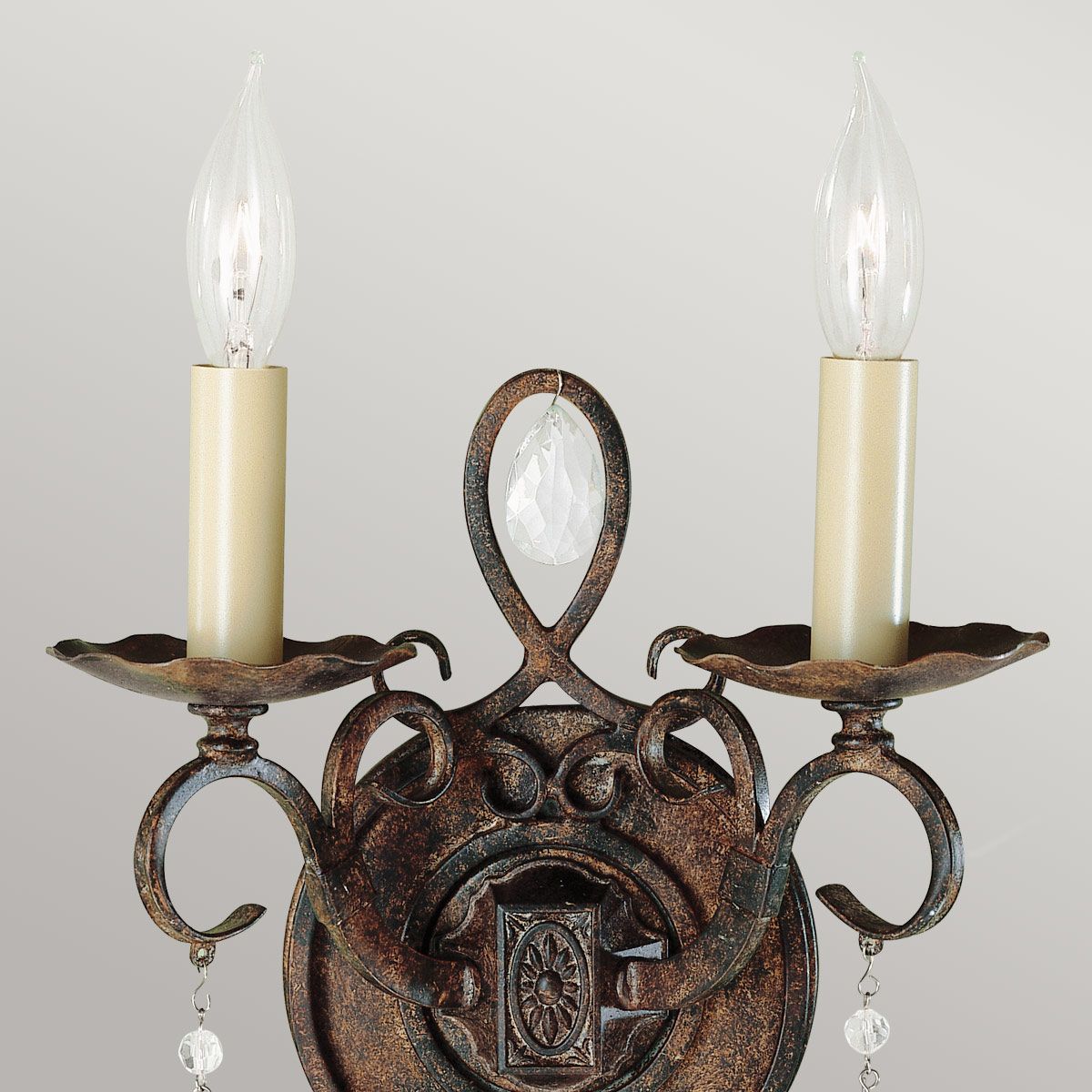 Chateau Mocha Bronze Dual-Light Wall Sconce