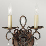 Chateau Mocha Bronze Dual-Light Wall Sconce