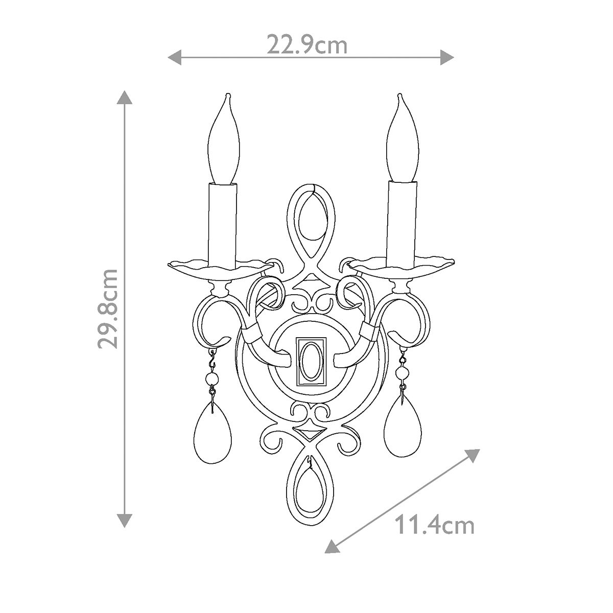 Chateau Mocha Bronze Dual-Light Wall Sconce