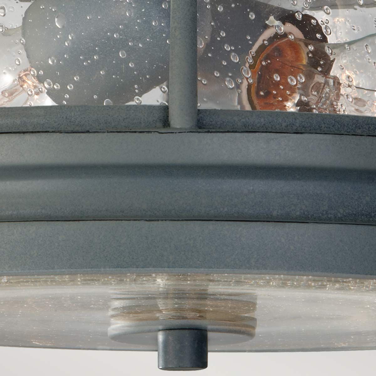 Nautical Storm Grey Ceiling Lantern with Speckled Bubble Glass