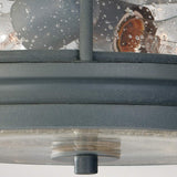 Nautical Storm Grey Ceiling Lantern with Speckled Bubble Glass