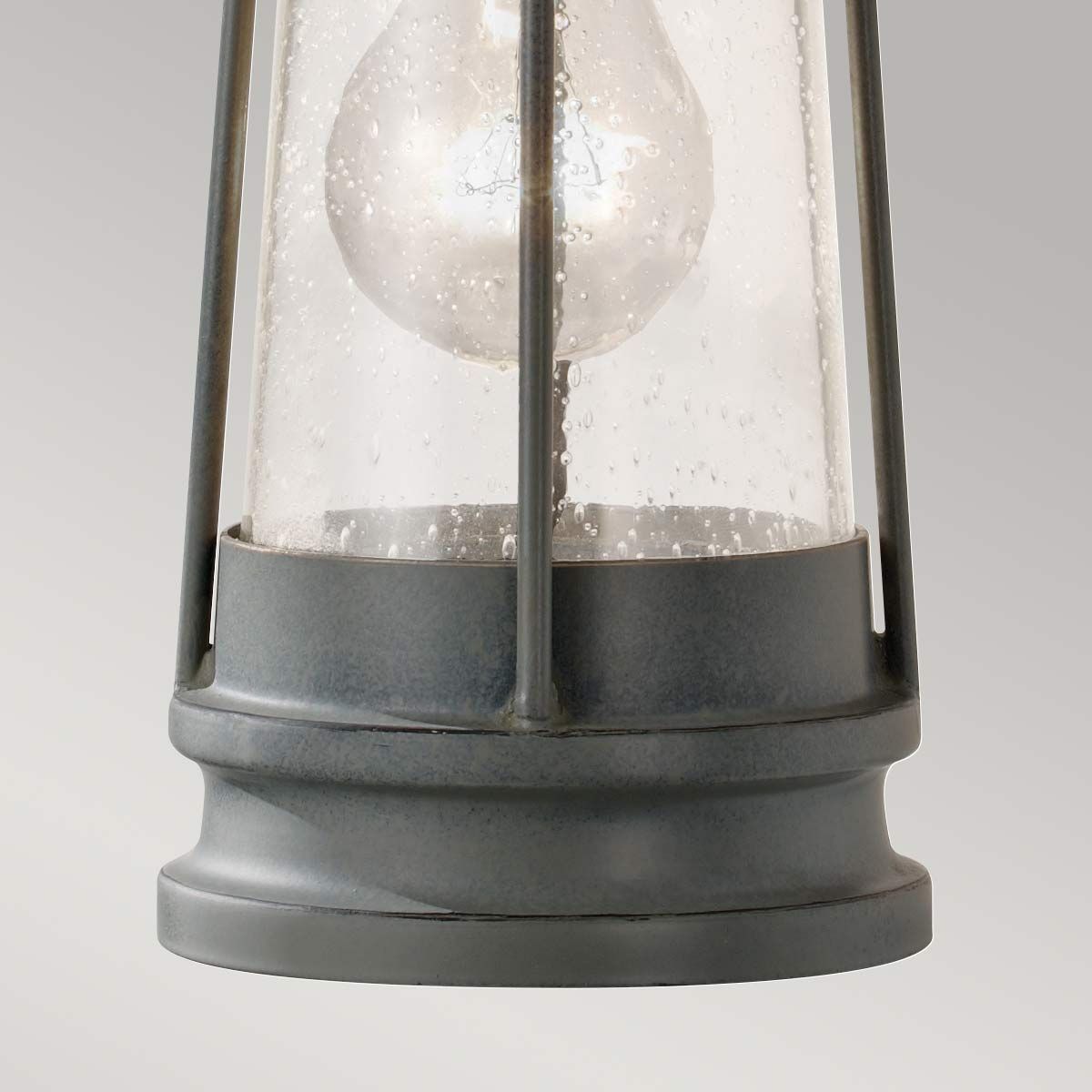 Nautical Storm Cloud Grey Wall Lantern with Blown Speckled Glass