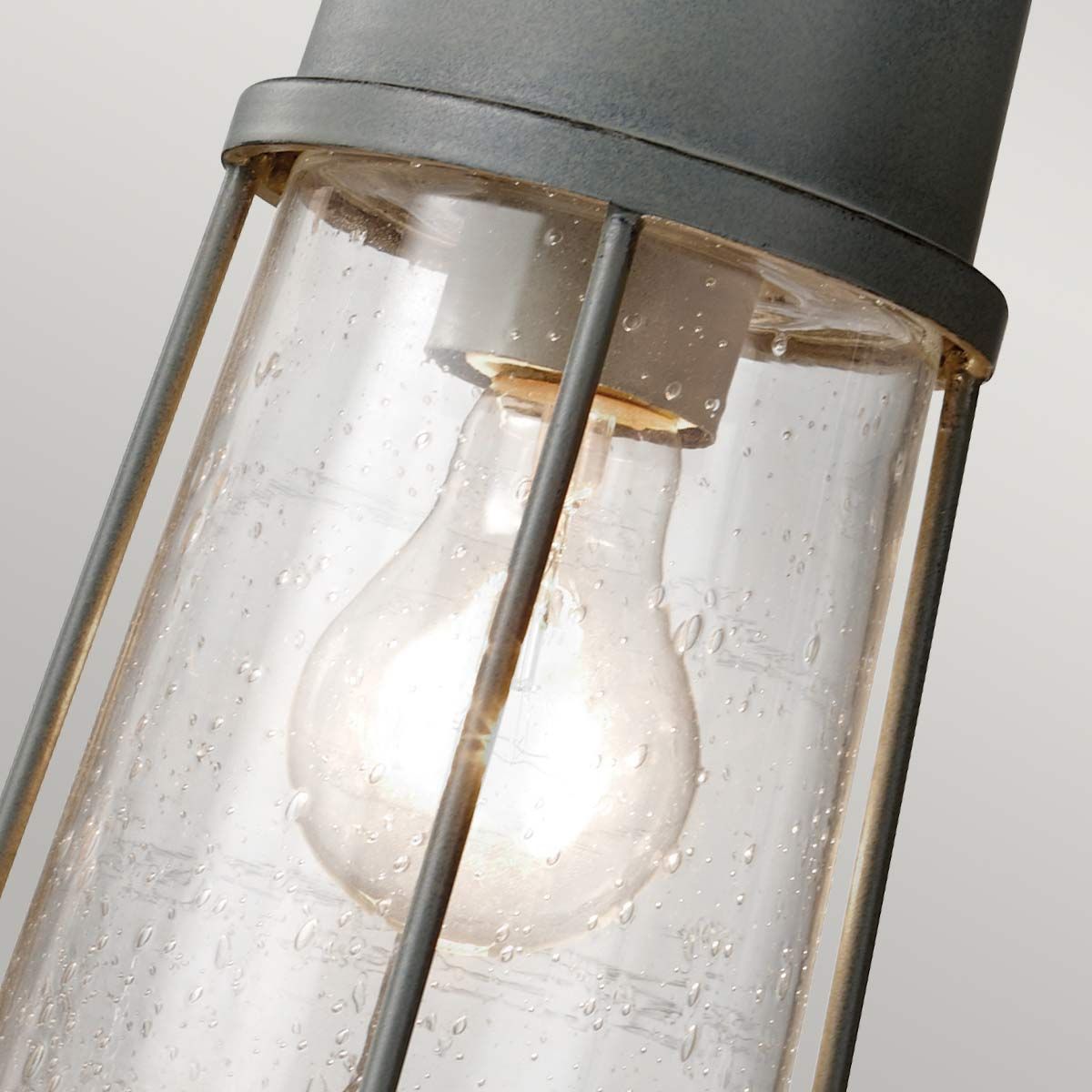 Vintage Marine-Style Storm Cloud Lantern with Speckled Glass
