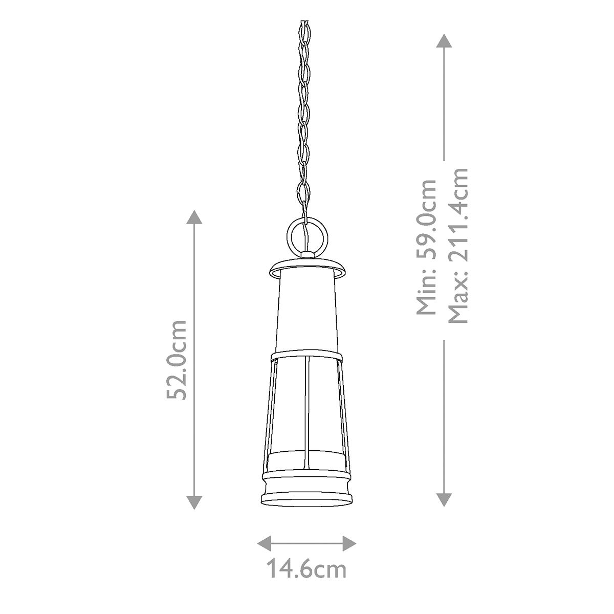 Vintage Marine-Style Storm Cloud Lantern with Speckled Glass
