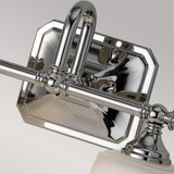 Sleek Chrome Twin Vanity Light with Opal-Etched Glass Shades