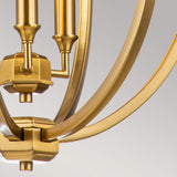 Corinne Elegant 3-Light Brass Pendant Sphere