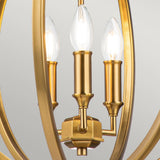 Corinne Elegant 3-Light Brass Pendant Sphere
