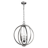 Corinne Illuminated Crystal Sphere Pendant Light - 3 Bulb Design